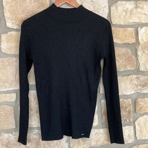 T Tahari black mock turtleneck